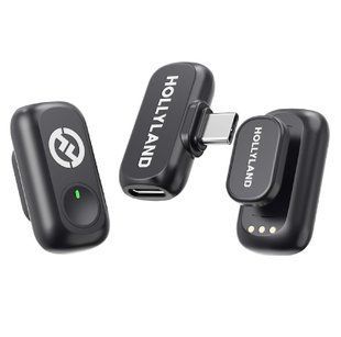 Петличний мікрофон (2 шт.) Hollyland Lark A1 Mini Duo USB Type-C black для iPhone/ Android, бездротовий професійний (52014) 52014 фото