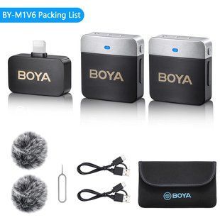 Петличний мікрофон BOYA BY-M1V6 (Lightning) для iPhone безпровідний, петличка для телефона (50020) 50020 фото