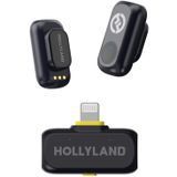 Петличний мікрофон (2 шт.) Hollyland Lark A1 Mini Duo Lightning black для iPhone, безпровідний професійний (52015) 52015 фото