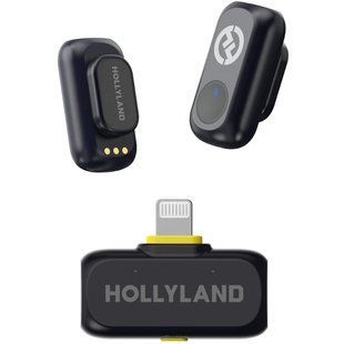 Петличний мікрофон (2 шт.) Hollyland Lark A1 Mini Duo Lightning black для iPhone, безпровідний професійний (52015) 52015 фото