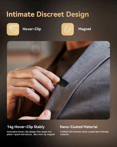 Петличний мікрофон (2 шт.) Hollyland LARK MAX 2 Ultimate COMBO (Type-C + 3,5 mm TRS) для iPhone/ Android/відеокамери (із зарядним кейсом), професійний (52016) 52016 фото