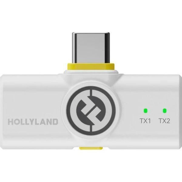 Петличний мікрофон (2 шт.) Hollyland Lark M2 Duo with USB Type-C Plug white для iPhone/ Android, (із зарядним кейсом), професійний (52004) 52004 фото