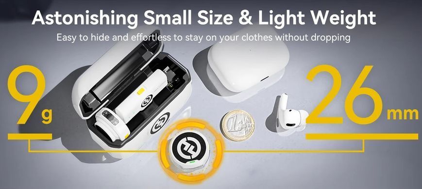 Петличний мікрофон (2 шт.) Hollyland Lark M2 Duo with USB Type-C Plug white для iPhone/ Android, (із зарядним кейсом), професійний (52004) 52004 фото