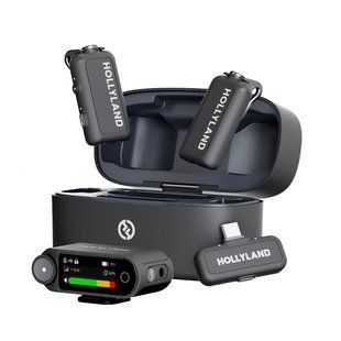 Петличний мікрофон (2 шт.) Hollyland LARK MAX 2 COMBO (Type-C + 3,5 mm TRS) для iPhone/ Android/відеокамери (із зарядним кейсом), професійний бездротовий (52017) 52017 фото