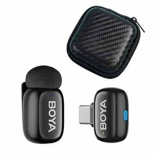 Петличний мікрофон BOYA mini USB Type-C (1 шт.) для iPhone та Android безпровідний + твердий кейс для зберігання, петличка для телефона (50067) 50067 фото