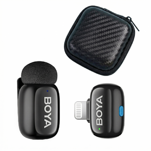 Петличний мікрофон BOYA mini Lightning (1 шт.) для iPhone безпровідний + твердий кейс для зберігання, петличка для телефона (50068) 50068 фото