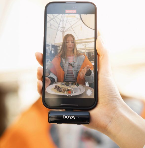 Петличный микрофон BOYA BOYALINK A1 (Type-C + Lightning+TRS 3,5 mm) для iPhone/Android/видеокамеры беспроводной, петличка для телефона (50022) 50022 фото