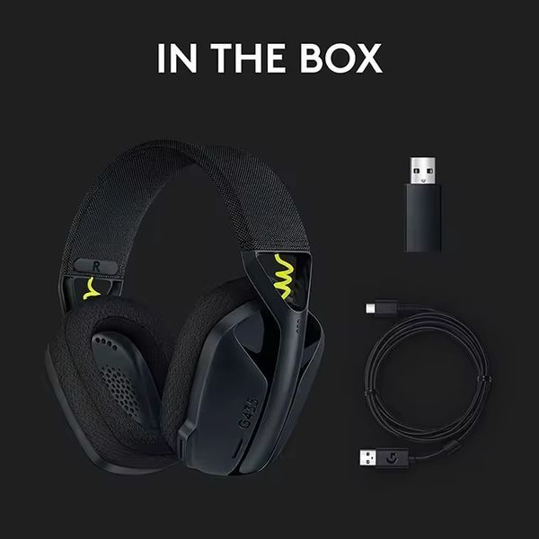 Навушники Logitech G435 LIGHTSPEED Wireless Gaming Headset &mdash; Black (981-001050) - 90001 90001 фото