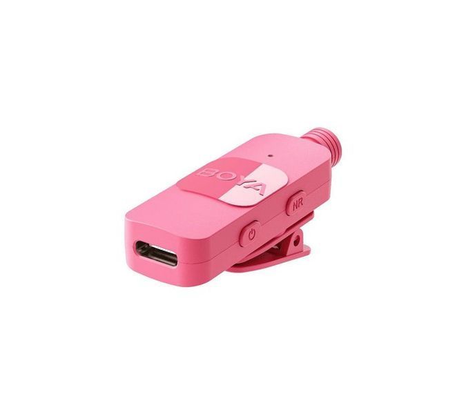 Петличний мікрофон (2 шт.)  BOYA BY-V2 Pink  для iPhone (Lightning) бездротовий + твердий кейс (50032) 50032 фото