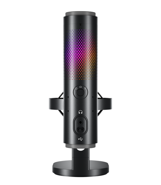Мікрофон BOYA K9-02 для блогерів з RGB підсвіткою та стійкою пантографом, для стрімів та підкастів (51004) 51004 фото