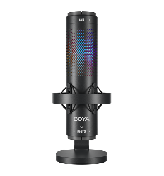 Мікрофон BOYA K9-02 для блогерів з RGB підсвіткою та стійкою пантографом, для стрімів та підкастів (51004) 51004 фото