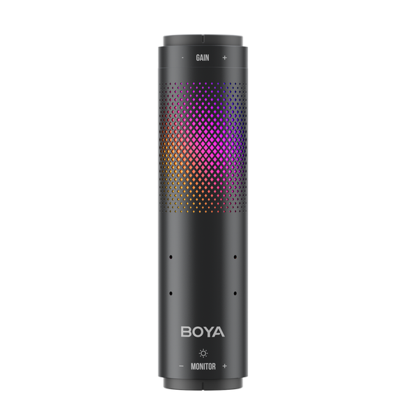 Мікрофон BOYA K9-02 для блогерів з RGB підсвіткою та стійкою пантографом, для стрімів та підкастів (51004) 51004 фото