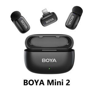 Петличний мікрофон BOYA mini 2 (Lightning) 2026 з зарядним кейсом, для iPhone безпровідний, петличка для телефона (50069) 50069 фото