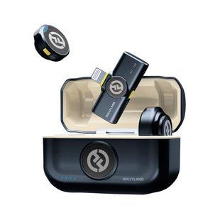 Петличний мікрофон (2 шт.) Hollyland Lark M2 Duo Lightning Plug black для iPhone (із зарядним кейсом), професійний (52005) 52005 фото