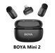 Петличный микрофон BOYA mini 2 (Lightning) 2026 с зарядным кейсом, для iPhone беспроводной, петличка для телефона (50069) 50069 фото 1