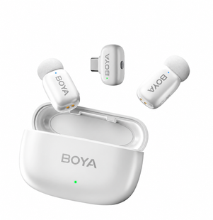 Петличный микрофон BOYA mini 2 белый (USB Type-C) 2026 с зарядным кейсом, для iPhone и Android беспроводной, петличка для телефона (50078) 50078 фото