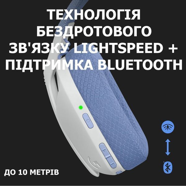 Навушники Logitech G435 LIGHTSPEED Wireless Gaming Headset &mdash; White (981-001074) - 90002 90002 фото
