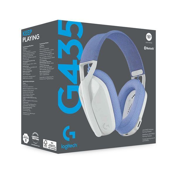 Навушники Logitech G435 LIGHTSPEED Wireless Gaming Headset &mdash; White (981-001074) - 90002 90002 фото