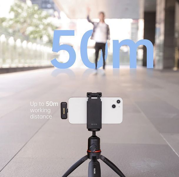 Петличний мікрофон BOYA BY-WM3T2-U1 (USB Type-C) для iPhone та Android безпровідний, петличка для телефона (+ твердий кейс) (50009) 50009 фото