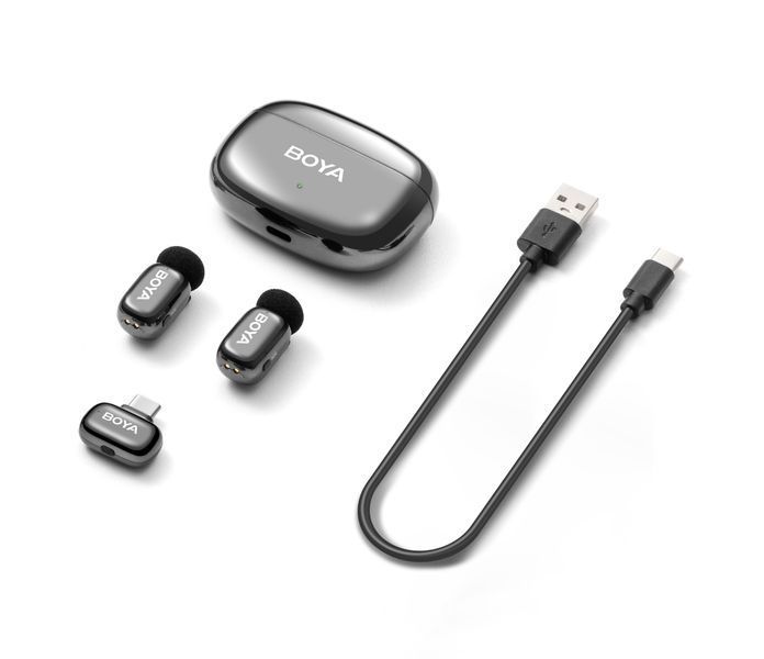 Петличний мікрофон BOYA mini 2 Lunar (USB Type-C) 2026 з зарядним кейсом для iPhone та Android безпровідний, петличка для телефона (50071) 50071 фото