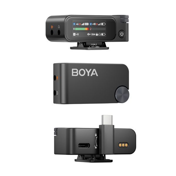 Петличний мікрофон BOYA BOYAMIC 2-01 /2025/ Type-C+3,5 mm TRS з зарядним кейсом (для iPhone/ Android/фото-відеокамери) + два додаткові провідні мікрофони (50055) 50055 фото