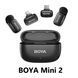 Петличный микрофон BOYA mini 2 COMBO (Lightning+USB Type-C) 2026 с зарядным кейсом для iPhone и Android беспроводной, петличка для телефона (50072) 50072 фото 1