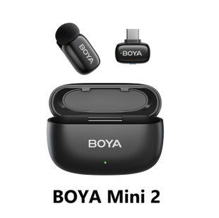 Петличний мікрофон 1 шт. BOYA mini 2 (USB Type-C) 2026 з зарядним кейсом для iPhone та Android безпровідний, петличка для телефона (50075) 50075 фото