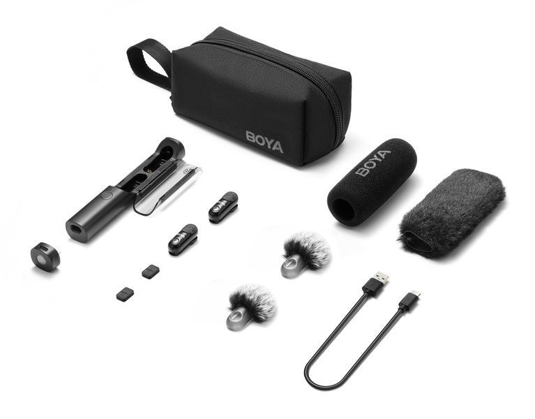 Петличний мікрофон-стік для інтерв'ю BOYA MAGIC-05 (USB Type-C) + петлична система на 2 мікрофона із зарядним кейсом (50047) 50047 фото