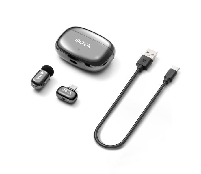 Петличный микрофон 1 шт. BOYA mini 2 Lunar (USB Type-C) 2026 с зарядным кейсом для iPhone и Android беспроводной, петличка для телефона (50076) 50076 фото