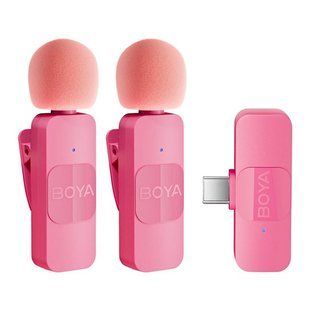 Петличний мікрофон BOYA BY-V20 Pink (USB Type-C) для iPhone та Android безпровідний, петличка для телефона (50023) 50023 фото
