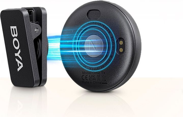 Петличный микрофон BOYA Omic-B COMBO black (Lightning+USB Type-C) с зарядным кейсом, для iPhone и Android беспроводной, петличка для телефона (50035) 50035 фото