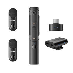 Петличний мікрофон-стік для інтерв'ю BOYA MAGIC-03 (USB Type-C/3.5 mm jack) + петлична система на 2 мікрофона із зарядним кейсом (50050) 50050 фото