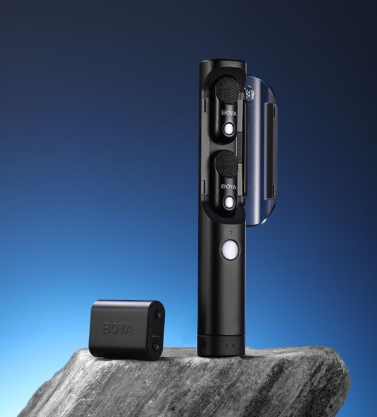 Петличний мікрофон-стік для інтерв'ю BOYA MAGIC-03 (USB Type-C/3.5 mm jack) + петлична система на 2 мікрофона із зарядним кейсом (50050) 50050 фото