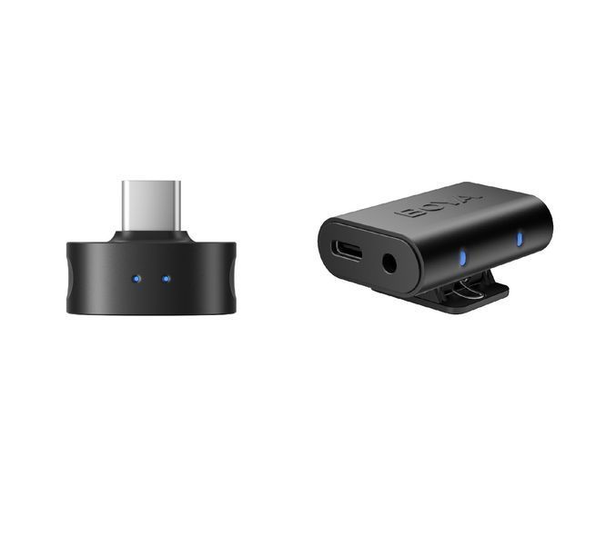 Петличний мікрофон-стік для інтерв'ю BOYA MAGIC-03 (USB Type-C/3.5 mm jack) + петлична система на 2 мікрофона із зарядним кейсом (50050) 50050 фото