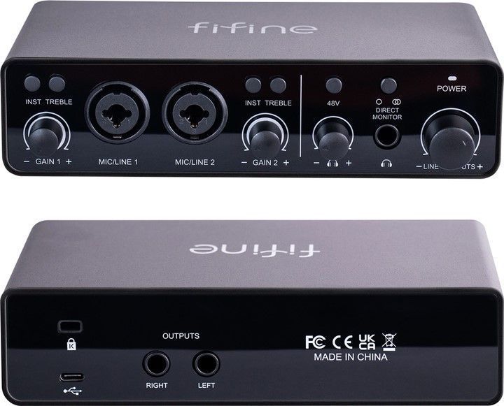 Аудіоінтерфейс мікшер Fifine Ampli 3 (для стрімів та підкастів) black (60003) 60003 фото