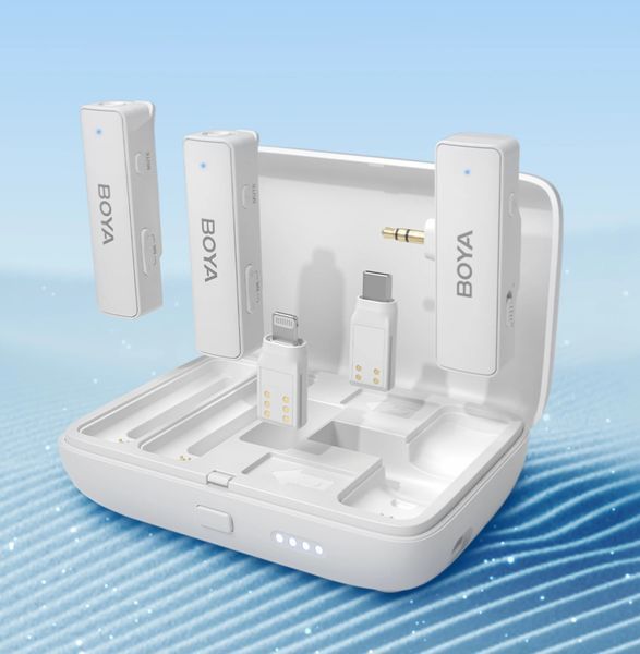 Петличный микрофон BOYA BOYALINK white для iPhone/Android/видеокамеры беспроводной, петличка для телефона (50028) 50028 фото
