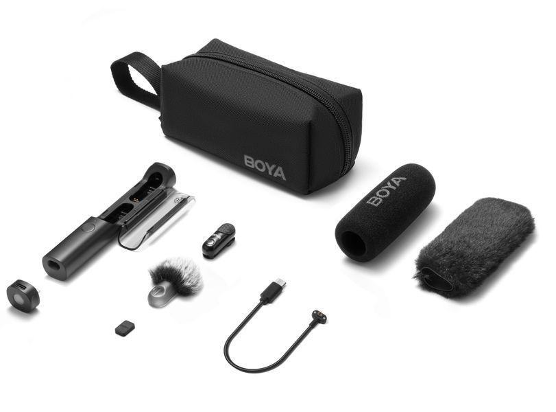 Петличный микрофон-стик для интервью BOYA MAGIC-07 (USB Type-C)  петличная система на 1 микрофон с зарядным кейсом (50058) 50058 фото