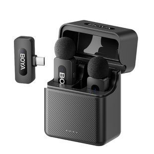 Петличний мікрофон BOYA BY-V20 з зарядним кейсом (USB Type-C) для iPhone та Android безпровідний, петличка для телефона (50038) 50038 фото