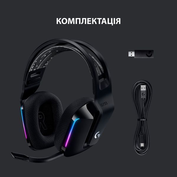 Ігрова гарнітура Logitech G733 (Black) 981-000864 (90004) 90004 фото