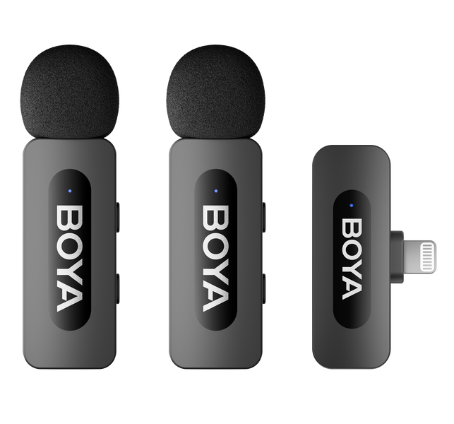Петличный микрофон BOYA BY-V2 (Lightning) с зарядным кейсом, для iPhone беспроводной, петличка для телефона (50039) 50039 фото