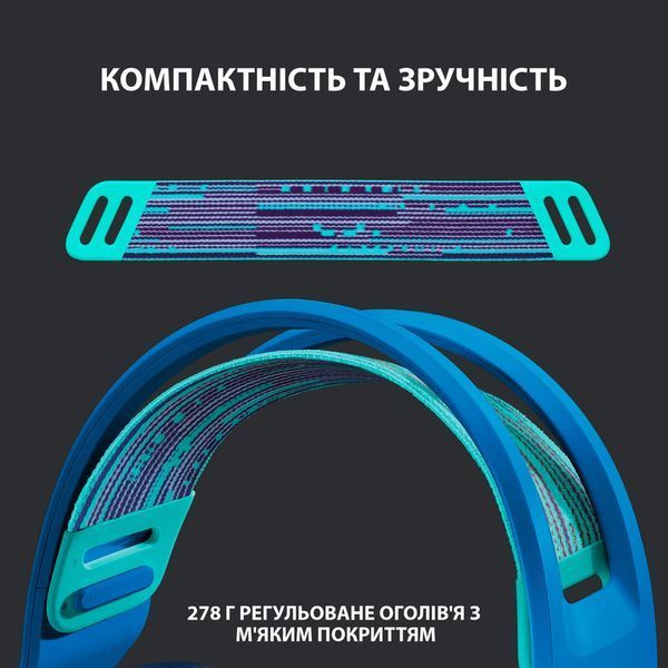 Ігрова гарнітура Logitech G733 Lightspeed Wireless RGB Gaming Headset (Blue) 981-000943 (90006) 90006 фото