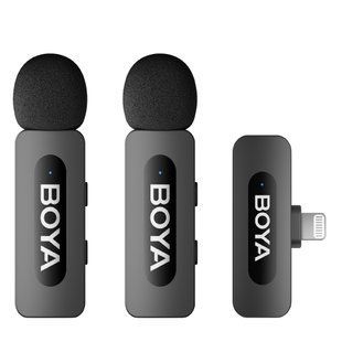 Петличний мікрофон BOYA BY-V2 (Lightning) для iPhone безпровідний, петличка для телефона (50004) 50004 фото