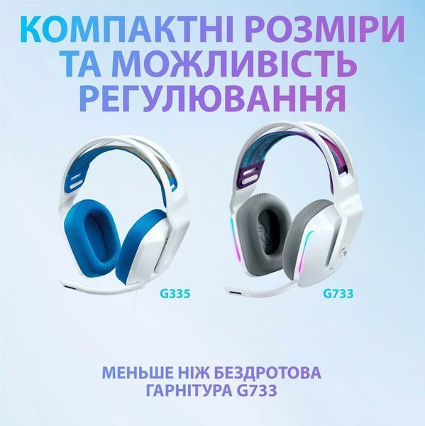 Ігрова гарнітура Logitech G335 Wired Gaming Headset (White) 981-001018 (90009) 90009 фото