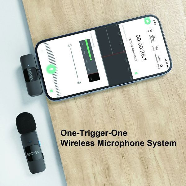 Петличный микрофон BOYA BY-V2 (Lightning) для iPhone беспроводной, петличка для телефона (50004) 50004 фото