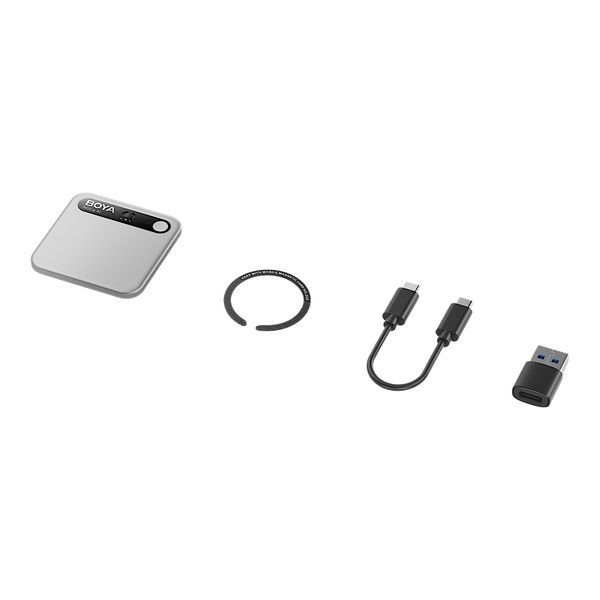 AI-диктофон BOYA Notra Silver с транскрипцией, записью звонков и Bluetooth, 64 ГБ (50088) 50088 фото