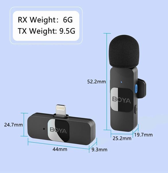 Петличный микрофон BOYA BY-V20 (USB Type-C) для iPhone и Android беспроводной, петличка для телефона (50003) 50003 фото
