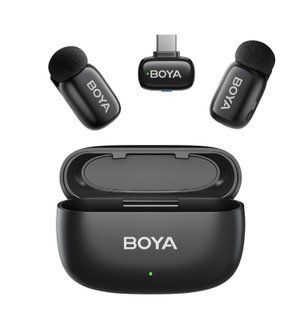Петличний мікрофон BOYA mini (USB Type-C) з зарядним кейсом для iPhone та Android безпровідний, петличка для телефона (50043) 50043 фото