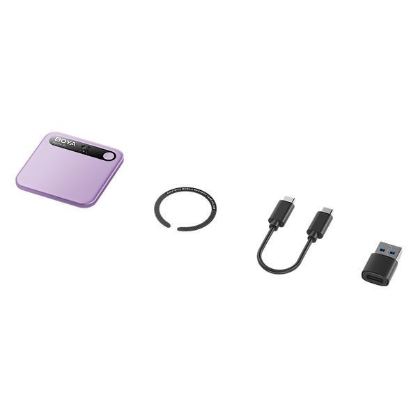 AI-диктофон BOYA Notra Purple с транскрипцией, записью звонков и Bluetooth, 64 ГБ (50089) 50089 фото