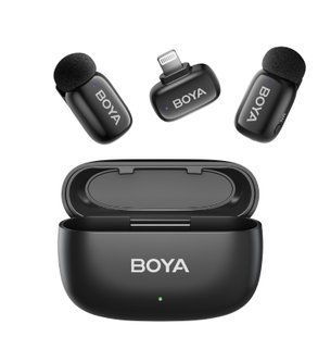 Петличний мікрофон BOYA mini (Lightning) з зарядним кейсом, для iPhone безпровідний, петличка для телефона (50044) 50044 фото