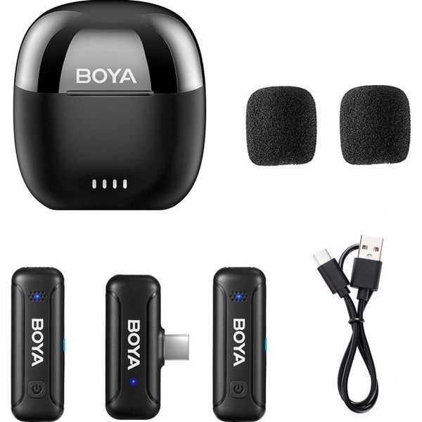 Петличний мікрофон BOYA BY-WM3T-U2 (USB Type-C) для iPhone та Android безпровідний, петличка для телефона (50015) 50015 фото